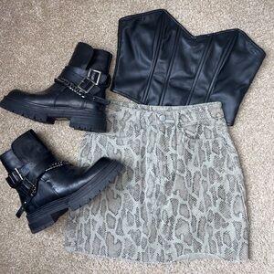 Snake Print Skirt